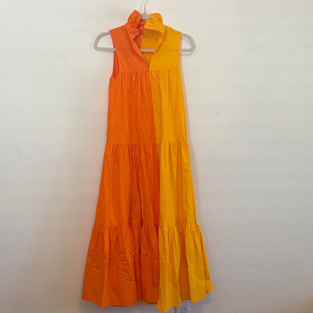 Christopher John Roger’s x Target Colorblock Maxi Dress in Orange & Yellow